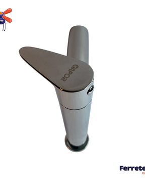 Llave Lavamanos Baño Gapor Baja Gris Cromado